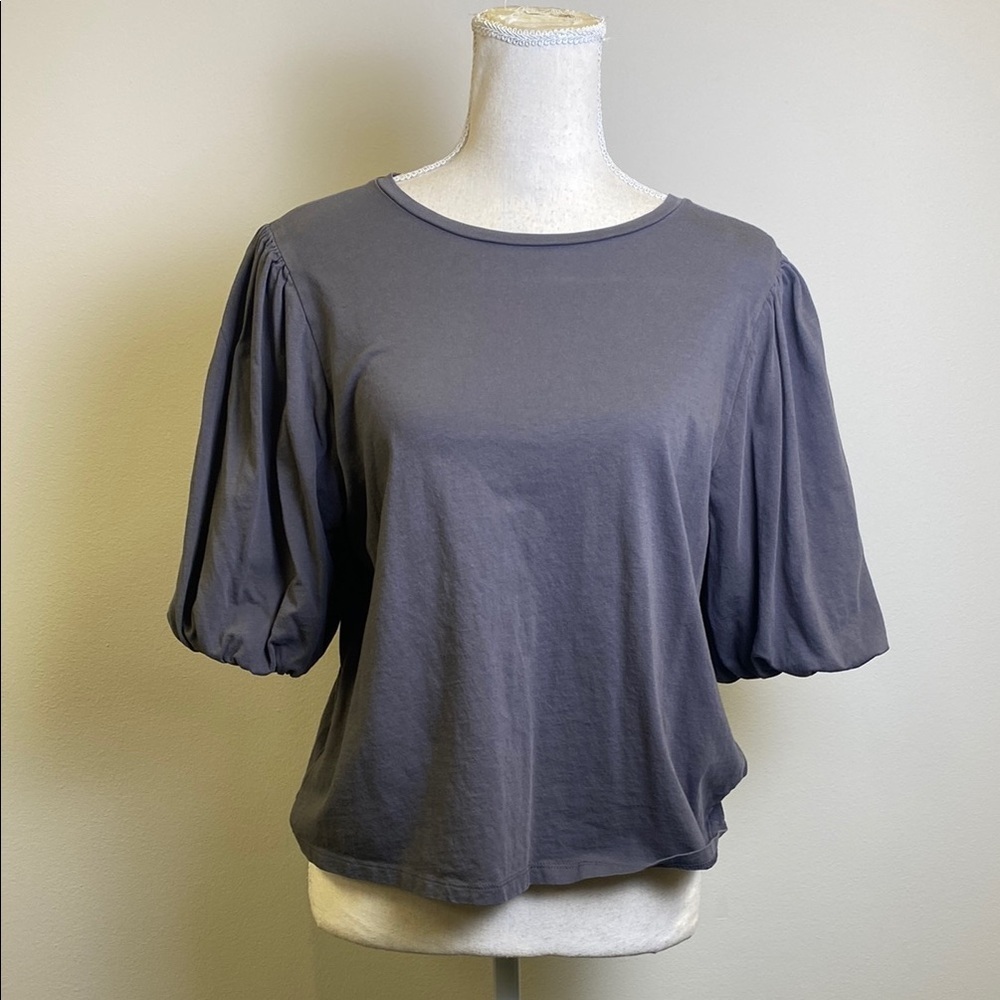ASOS Design Women’s Medium Gray Puff Sleeve Top